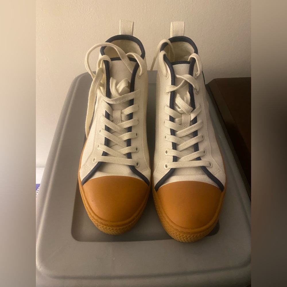 Gently worn ladies high top Tory Burch sneakers